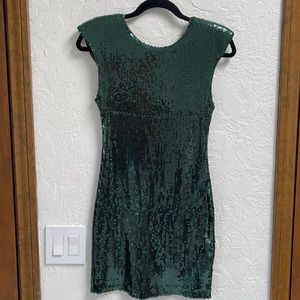 Emerald Green Sequin Dress